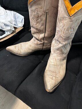 Vintage Rudel Leather Cowboy Boots - Size 10.5